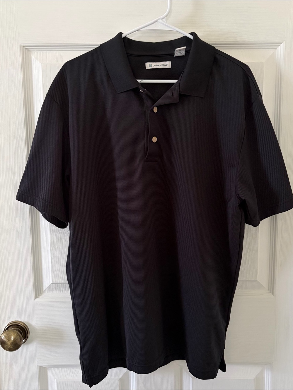 Cubavera Men’s Black Performance Polo Shirt